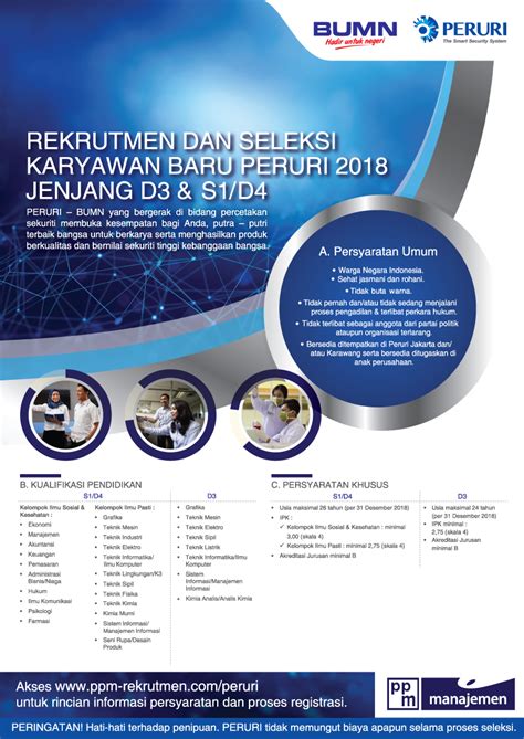 Informasi lebih lanjut seputar pendaftaran, cara daftar online dan. Info Lowongan Kerja PERURI - Al Azhar Entrepreneur Community