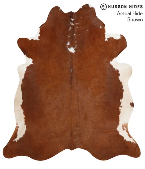 Brown And White Regular X Large Brazilian Cowhide Rug 74h X 66w 4