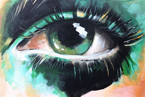 Acrylic Painting On Canvas Contemporary Eye Painting