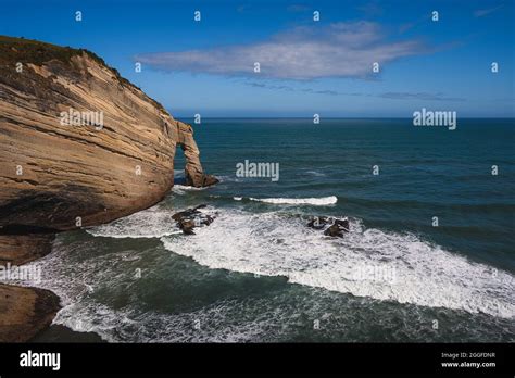 Sunrise At Wharariki Beach New Zealand Stock Photo Alamy