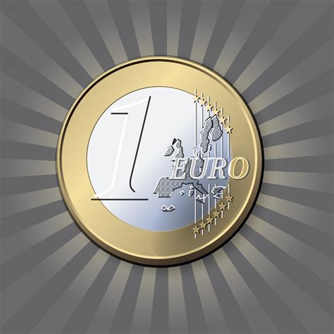Euro Coin On Sunrays Free Stock Photo Public Domain Pictures