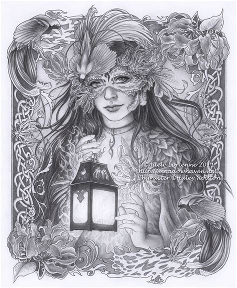 Adele lorienne coloring page pages template. Pin on Illustrations,drawing,sketches