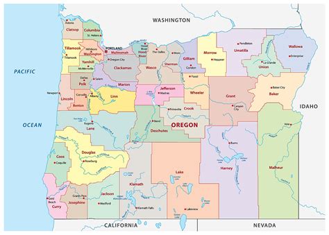 Printable Map Of Oregon Printable Map Of The United S