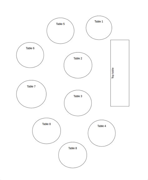 Table Seating Chart Template Free