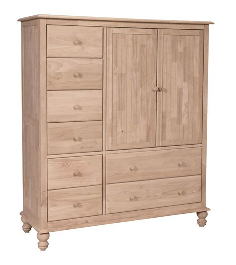 BD-2028 Cottage 8 Drawer 2 Door Armoire | Unfinished Furniture of ...