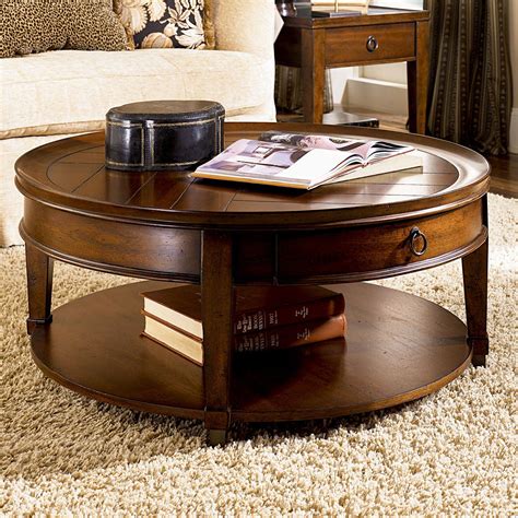 We are a team of creative types that find inspiration in the most unexpected places. Hammary Sunset Valley Round Cocktail Table - Rich Mahogany ...
