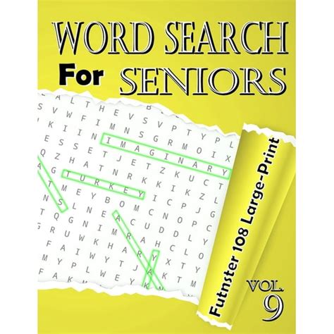 108 Large Print Word Search For Seniors Vol9 Funster 108 Large