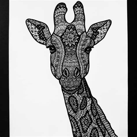 Finished This Zentangle Giraffe 💛 What Do You Think Comment Your