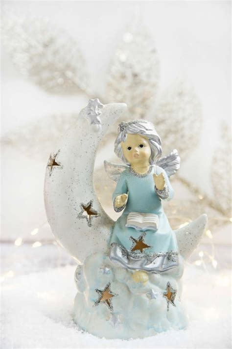 Little Angel Statuette Praying Stock Image Image Of Christmas Child