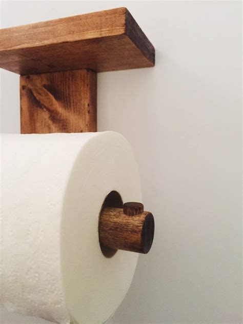 Rustic Wooden Farmhouse Bathroom Toilet Paper Tissue Holder Etsy