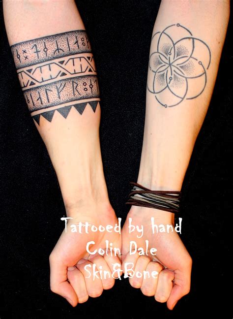 Rune inguz and bindrune rune tattoos. SKiN&BoNE: Hand tattooing... in the studio and on the road
