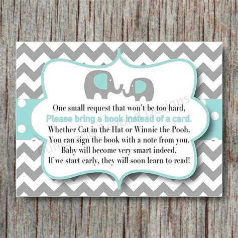 Maybe you would like to learn more about one of these? Elephant Book Instead of Card Request Insert INSTANT ...
