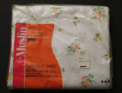 Vintage Montgomery Ward Floral Twin Flat Sheet New In Package