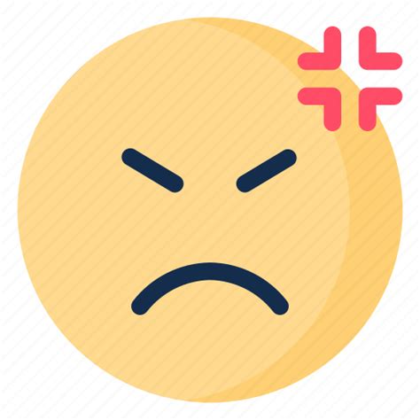 Angry Bad Emoji Emoticon Emotion Mad Icon