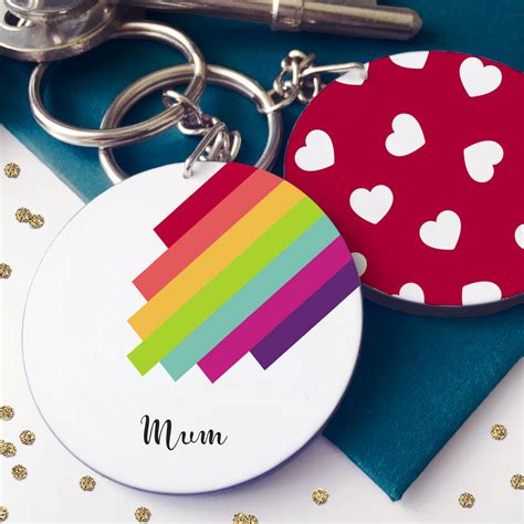 Rainbow For Mum Keyring By Chips And Sprinkles