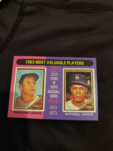1975 Topps 1962 Most Valuable Players Mickey Mantle Wills 200 Nm 19