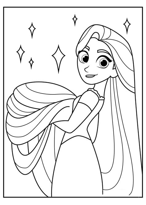 Disney Princesa Rapunzel Para Colorear Imprimir E Dibujar Dibujos Colorearcom
