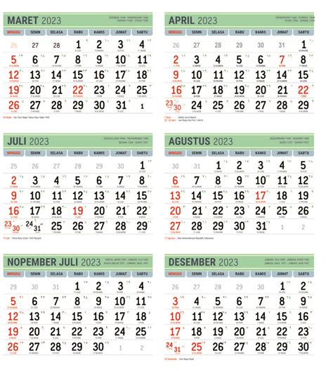 Link Download Kalender 2023 Coreldraw Lengkap Masehi Dan Hijriyah 12