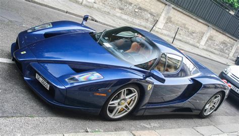 Magnificent Blue Ferrari Enzo Spotted In Paris