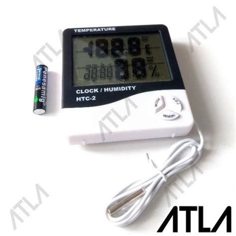 Jual Termometer Higrometer Digital Clock Suhu In Out Thermometer Suhu