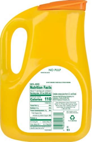 Tropicana® Orange Juice No Pulp Bottle 89 Fl Oz Smiths Food And Drug