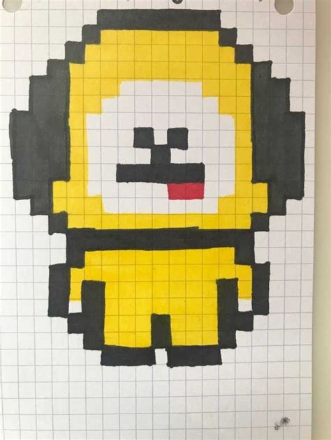 Cuadricula para dibujar dibujos en cuadricula dibujos en pixeles dibujos pixelados dibujos tristes dibujos bonitos imagenes cuadriculadas arte píxeles minecraft dibujos kawaii faciles. Pixel art - BT21: Chimmy | Animales punto de cruz, Dibujos ...