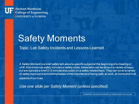 Safety Moments Incidents And Lessons Learned Safety