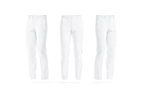 Premium Photo White Man Pants Fleece Or Denim Male Tracky Daks