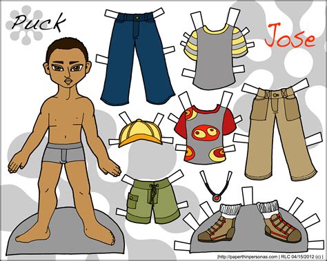 Jose Printable Paper Doll For Boys • Paper Thin Personas