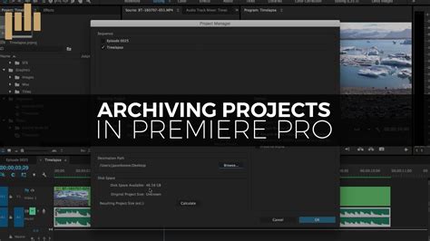 How to Archive a Project in Premiere Tutorial | Premiere pro, Premiere 
