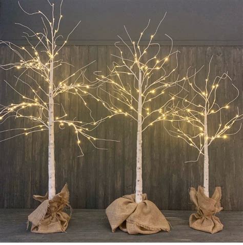 White Birch Twig Tree 120cm 46919 Christmas Display And Light Up