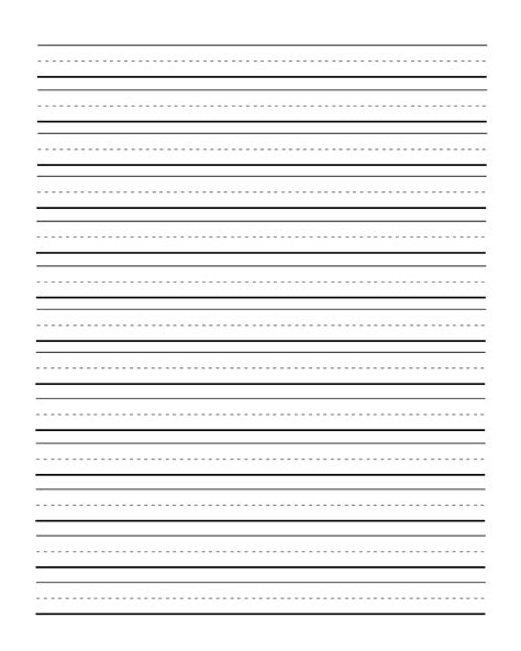 Collection of printable blank writing paper for 1st grade. Handwriting Paper First Grade