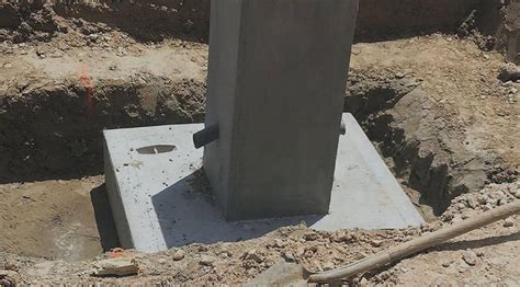Spread Footings Concrete With Anchor Bolts Embedded Weld Plates Vlr