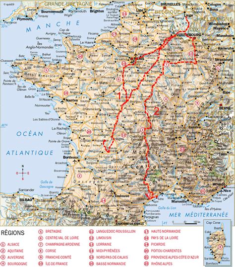 Carte De France Détaillée • Voyages Cartes