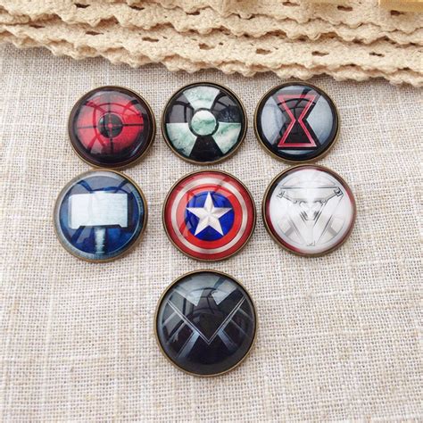 Superhero Badge Button Pin Avengers Badge Button 25mm 1 Etsy
