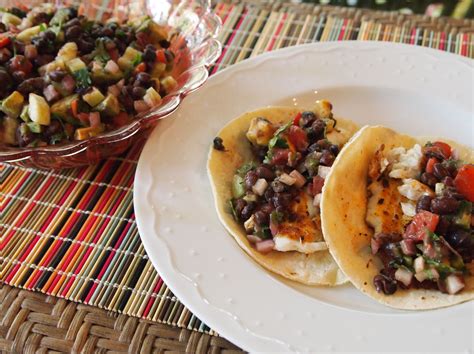 Easy ingredients and simple prep will have these tangy love fish tacos but want to make them at home? Fish Tacos Take 1 - with Black Bean Salsa (With images ...