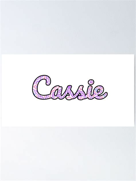 Cassie Handwritten Name Poster For Sale By Inknames Redbubble