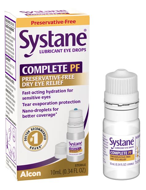 Systane Complete Preservative Free Lubricant Eye Drops 10 Ml