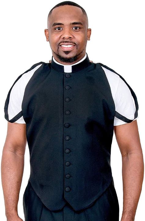 Mens clergy cassock robe style baf138 greyblack mercy robes. Amazon.com: Mercy Robes Clergy Rabat Shirt Front with Buttons,Collar & Back Straps (Black) (Neck ...