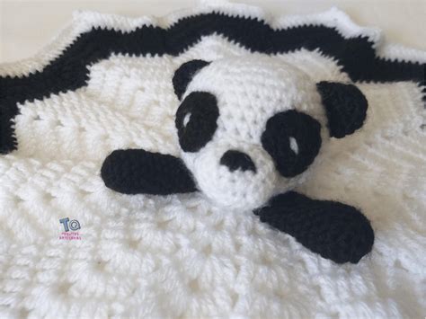 oso panda manta de apego sakura artesania ️