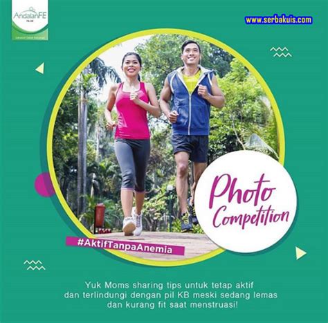 Judul harus menggunakan salah satu unsur dari kata kunci di atas (misalnya : Lomba Foto Aktif Tanpa Anemia Berhadiah Total 10 Juta Rupiah