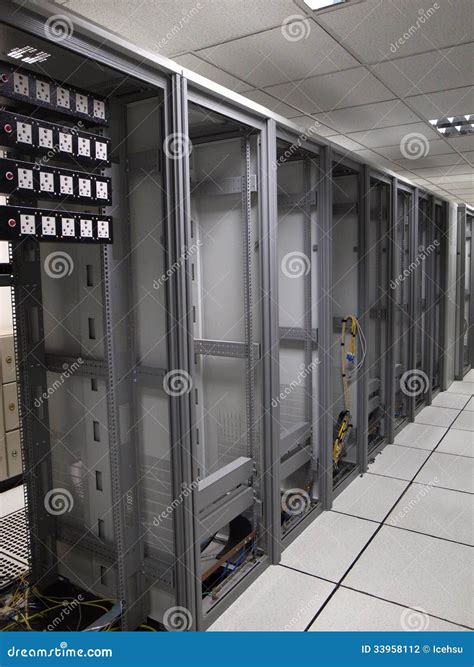 Old Data Center Racks Lineup Stock Photo Image Of Future High 33958112