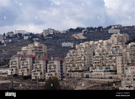 Palestinian Houses In Bethlehem Stand On The Hill Overlooking Jewish