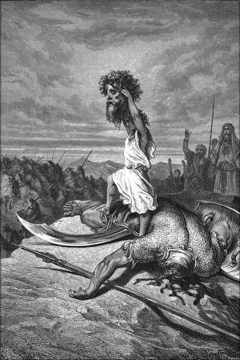 Poster Many Sizes Available David Slays Goliath From Gustave Dore