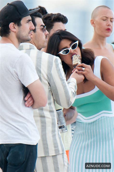 Priyanka Chopra Visits The Jonas Brothers As They Film