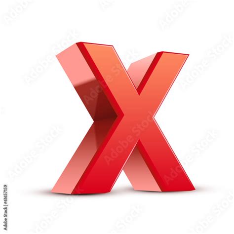 3d Red Letter X Stock Image And Royalty Free Vector Files On Fotolia