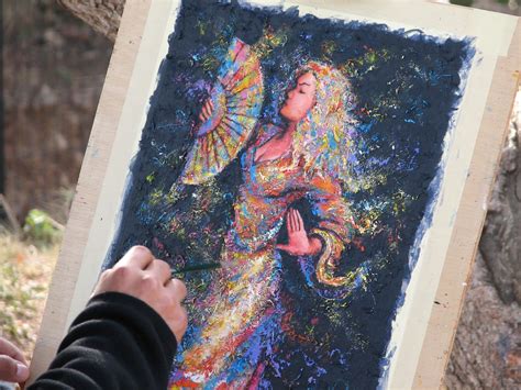 картинки рука женщина щетка цвет покрасить Художественное произведение картина