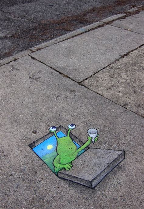 70 Sidewalk Chalk Art Of Sluggo By David Zinn Amazing Street Art