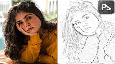 How To Turn A Photo Into Pencil Drawing Sketch Effect In Photoshop Youtube
