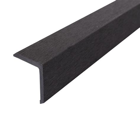 Composite Decking 18m Corner Trim Pk 5 Dark Grey Robert Dyas